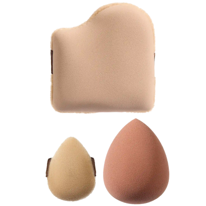 3-Piece Makeup Sponge and Puff Set