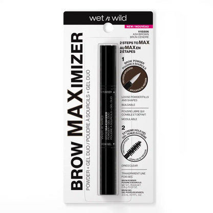 Ultimate Brow Brow Maximizer Powder + Gel Duo | Ash Brown